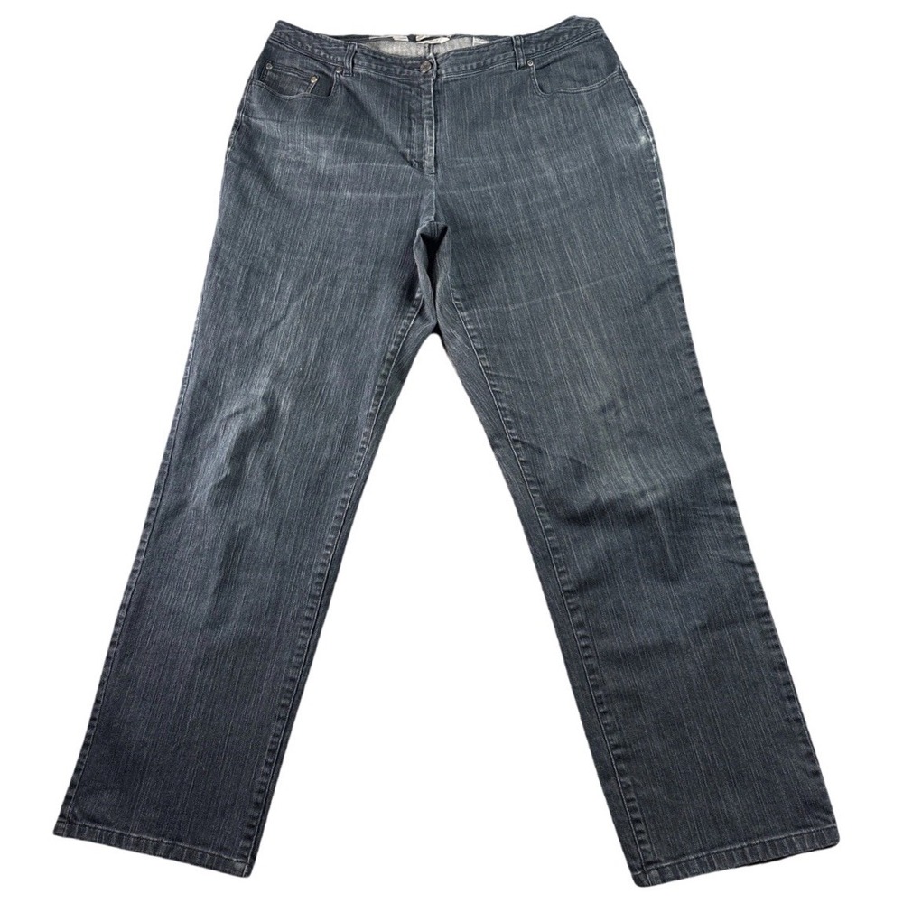 TALBOTS Women's Size 14 W Classic Fit Stretch Dark Wash .